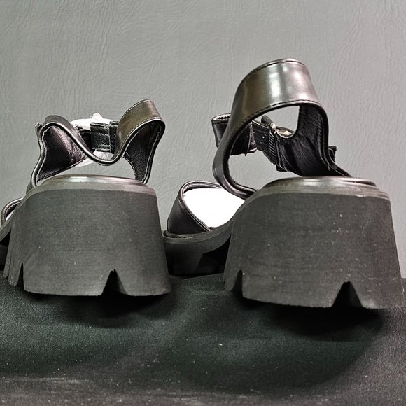 Dream Pairs Lug Sole Low Platform Chunky Block Heel Sq. Toe Ankle Strap Sandal 8 - Picture 5 of 12